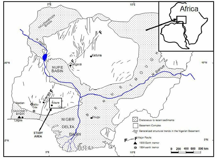 mapa nigeria erakutsiz drainatze