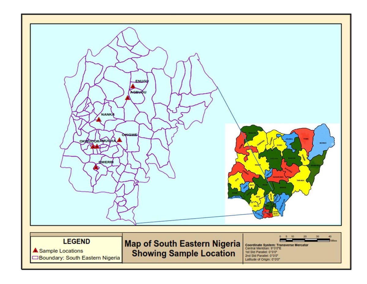 Mapa ekialdeko nigeria