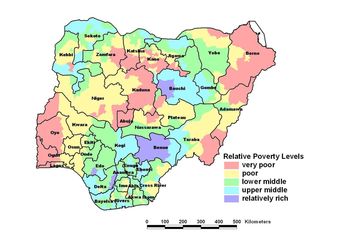 Mapa ekonomikoa nigeria