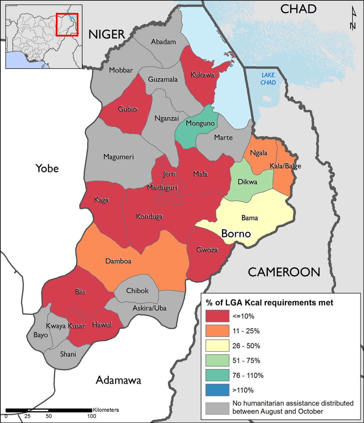 Mapa ipar-ekialdeko nigeria