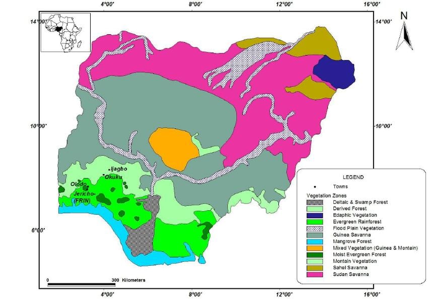 mapa nigeria erakutsiz landaretza