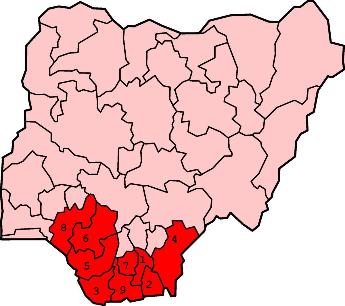 Mapa hego hego nigeria