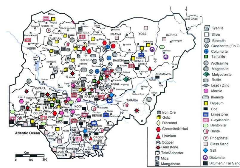 mineral mapa nigeria
