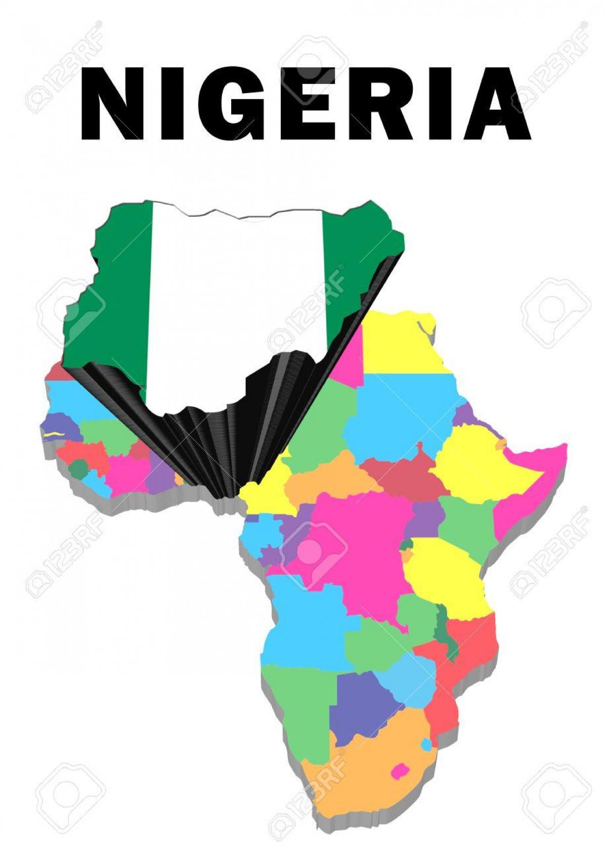 mapa afrikan nigeria nabarmendu