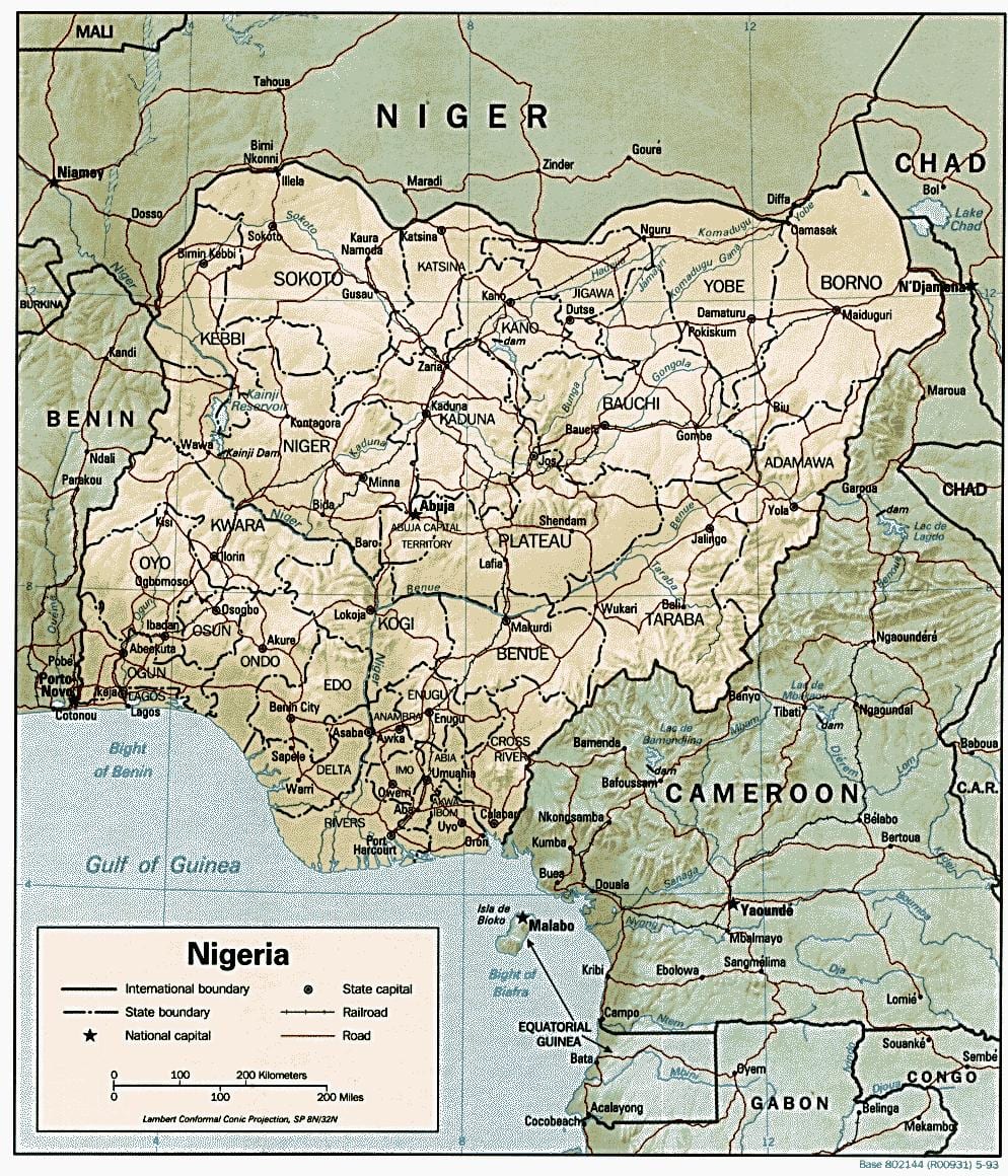 geografia-mapa nigeria