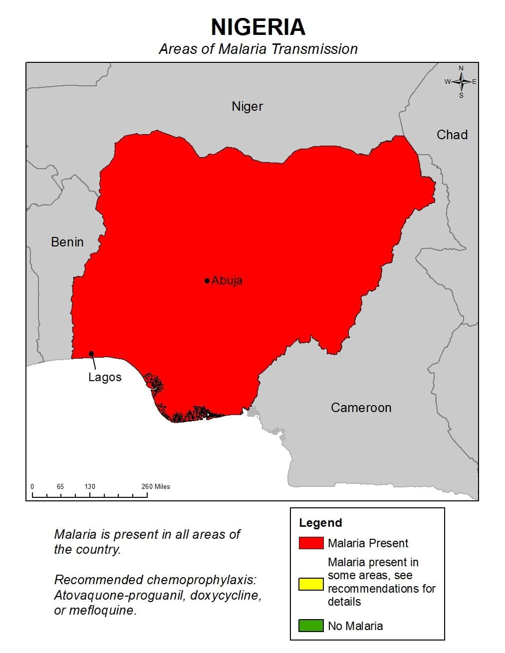 Mapa nigeria malaria