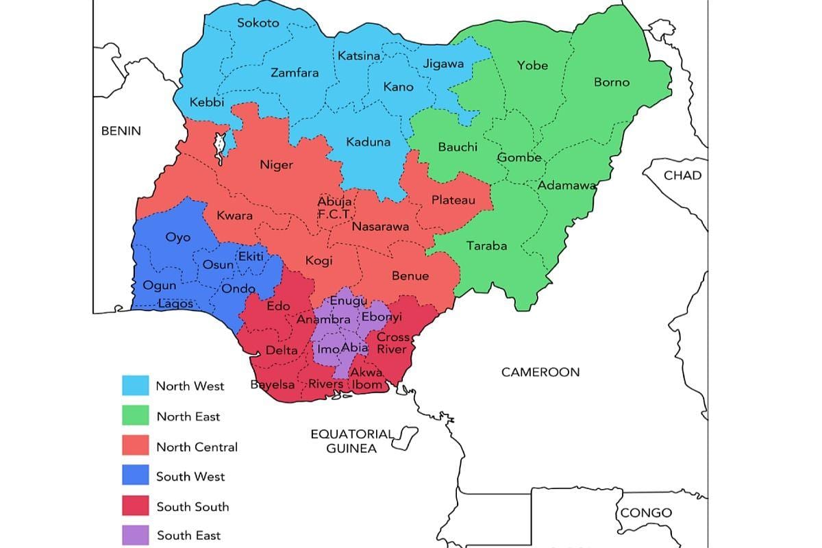 mapa nigeria erakutsiz geopolitiko tokiak