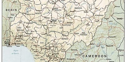 Mapa atlas nigeria