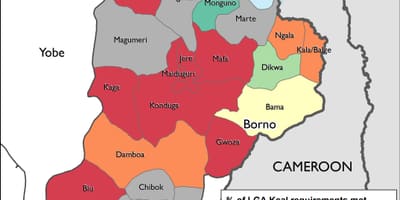Mapa ipar-ekialdeko nigeria