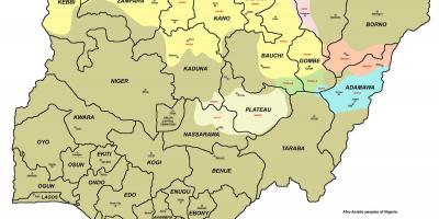 Mapa nigeria batera 36 states