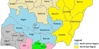 Mapa nigeria erakutsiz geopolitiko tokiak