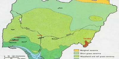 Mapa nigeria erakutsiz landaretza