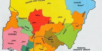 Mapa tribu nigerian