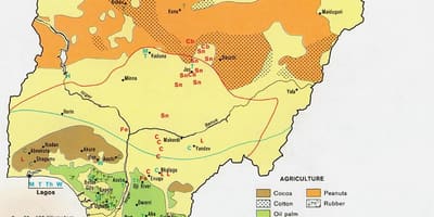 Mapa nekazaritza nigeria