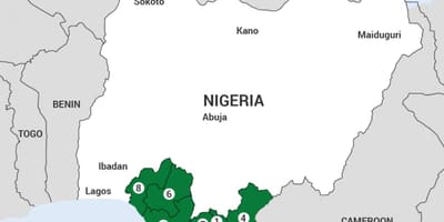 Mapa niger delta mapa nigeria