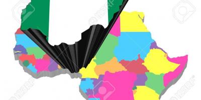 Mapa afrikan nigeria nabarmendu