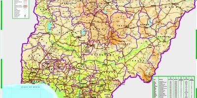 Mapa nigeria errepide distantzia