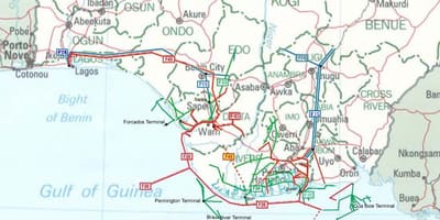 Mapa nigeria gasbide 