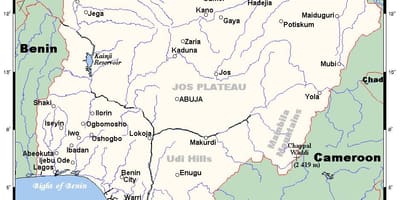 Ibaiak nigeria mapa