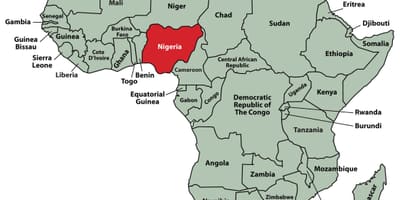 Mapa nigeria kokapena afrikan