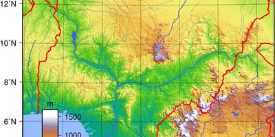 Mapa nigeria topografikoak
