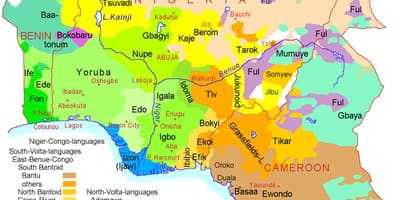 Nigeria hizkuntza mapa