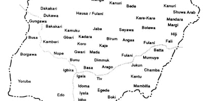 Sketch bat marraztu mapa nigeria